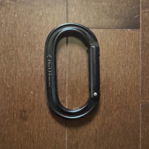 Oval Keylock Carabiner (noir) sans verouillage